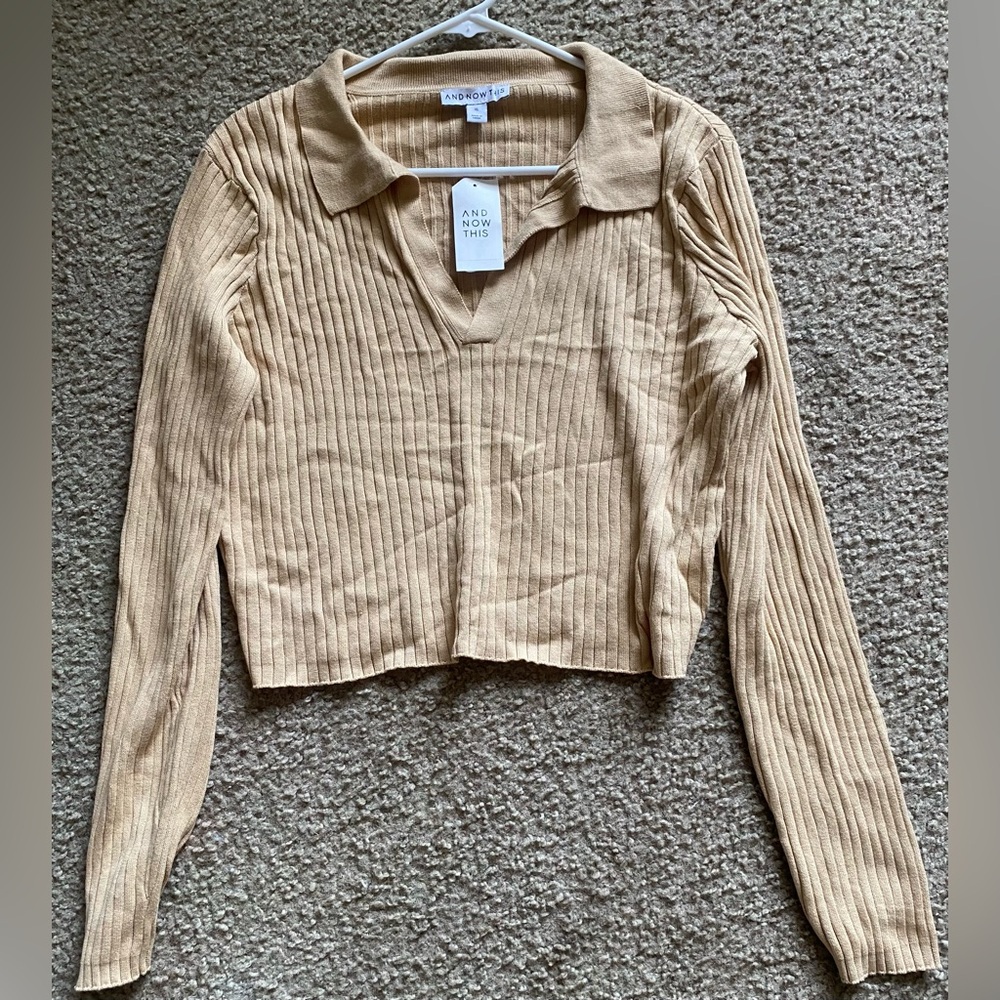 And Now This Cropped Top Long Sleeve NWT